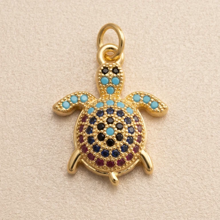 Dij. tortuga multicolor rodio 1,7cm - DRG900 - Foto 1